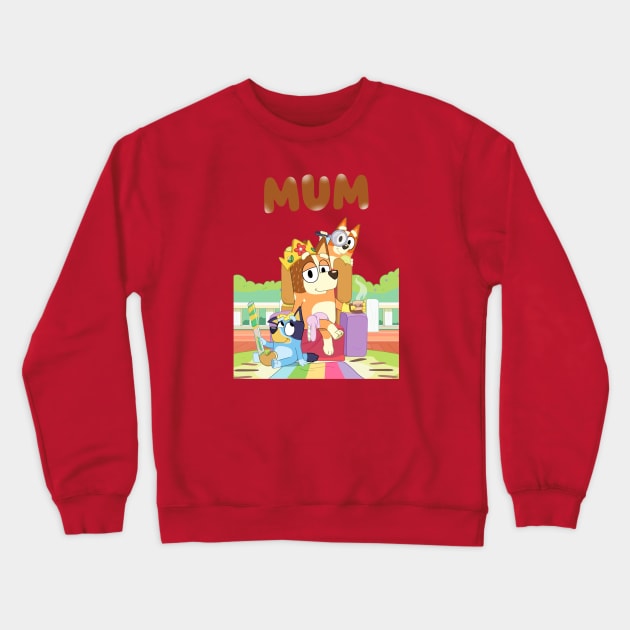 Love Mum Crewneck Sweatshirt by Shirleyy Shop Arts